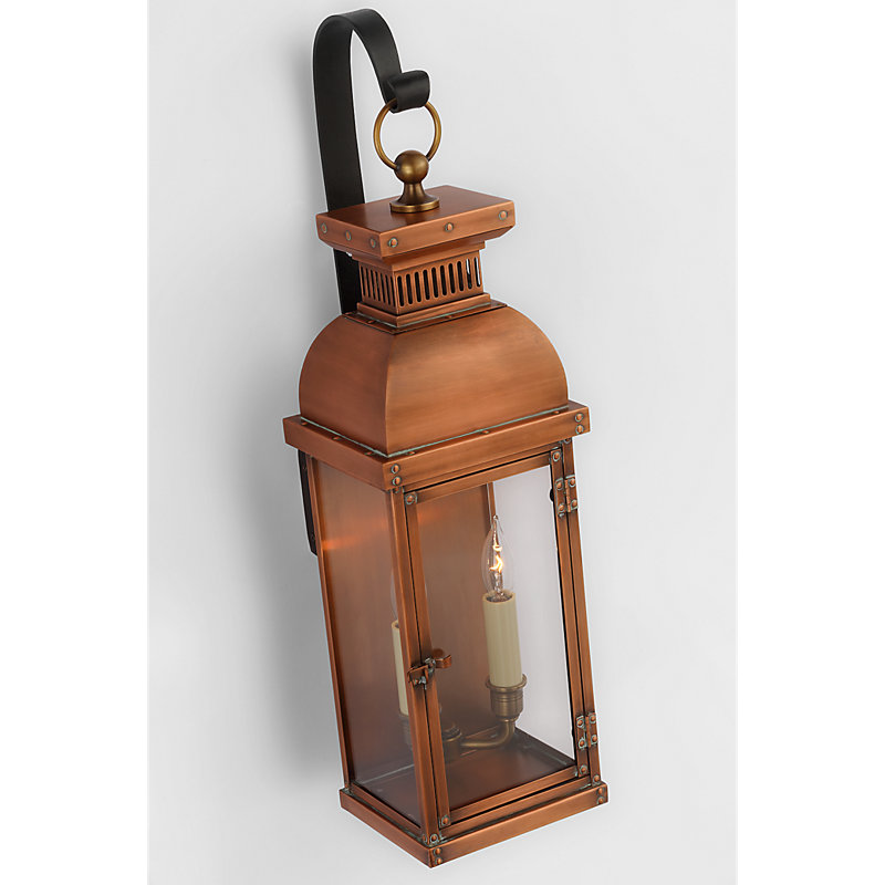 Chapman & Myers Suffork Scroll Arm Lantern, 22.25" H x 6.75" W x 7.5" D