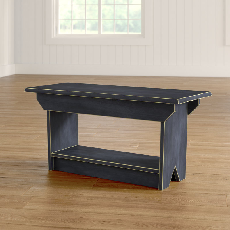 Brexlyn Solid Wood Single Coffee Table, Old Black