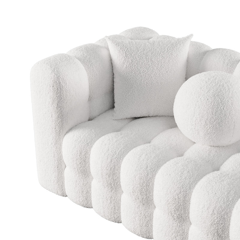 Canapé 83 po capitonné 83 po, White