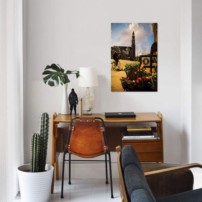 « amsterdam v », impression sur toile, H 18 po x l 12 po x P 1,5 po, Toile tendue, Pas de tapis