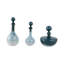 Vases en grès et céramique décorative côtière pour bureau à domicile, ensemble de salon de 3 à 14 po, 12 po, 10 po, bleu