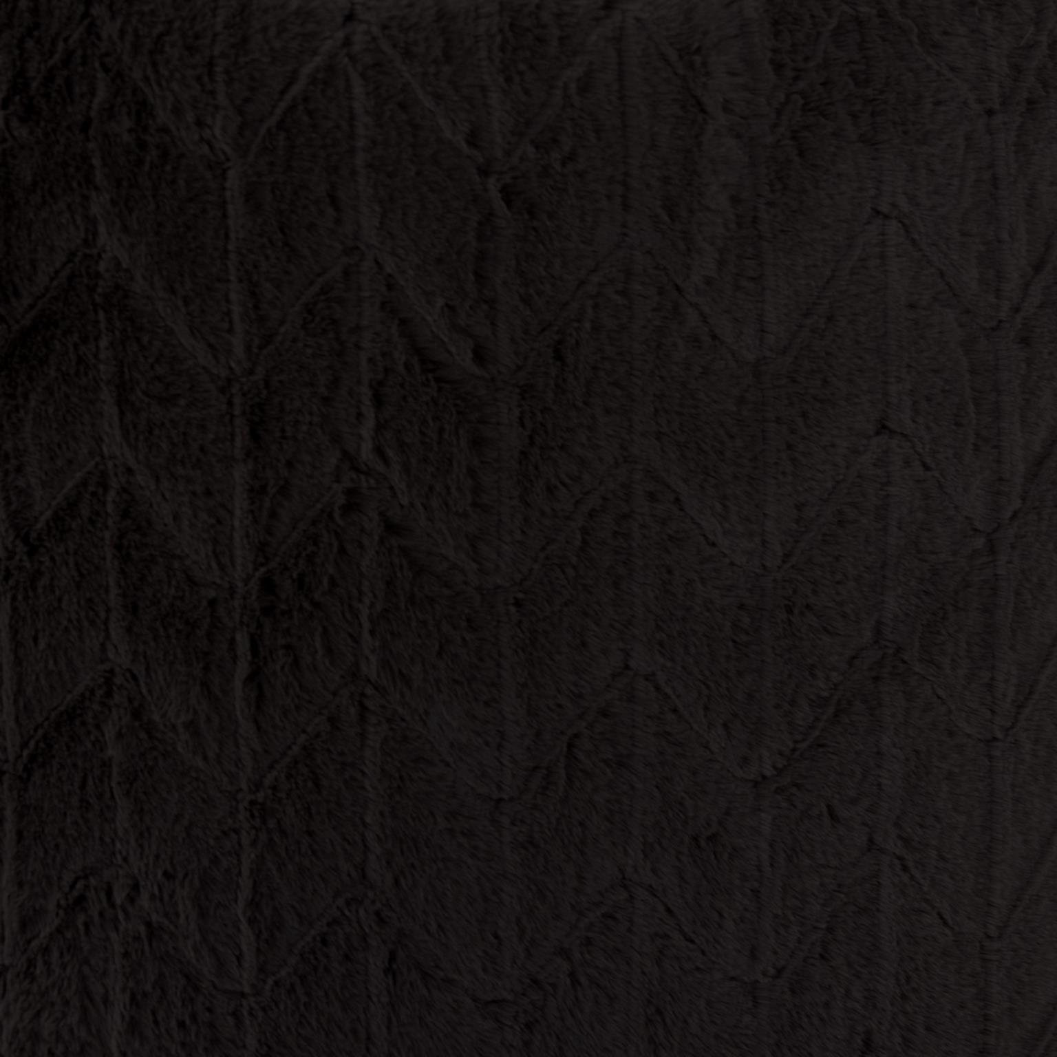 Dan Faux Fur Throw Blanket, Black
