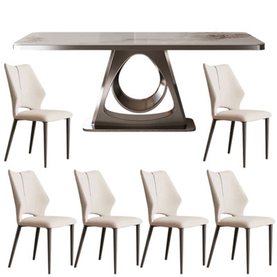 Simple rectangular Italian-style dining table sets