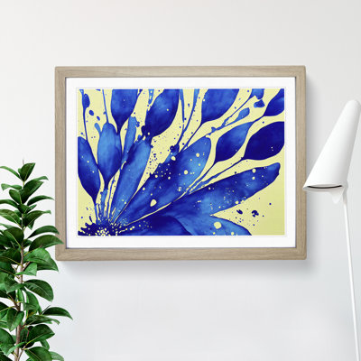 Bluebell Flower Splash Vol.1 Abstract 1 Piece Single Picture Frame Painting