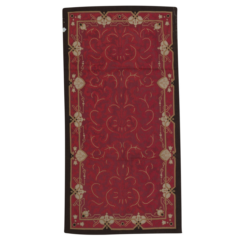 Tapis rouge noué à la main de haute qualité