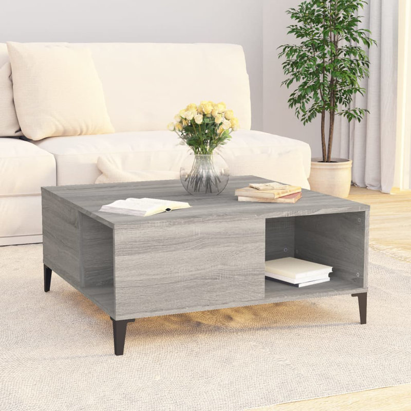 Leilanie Coffee Table with Storage, Grey Sonoma