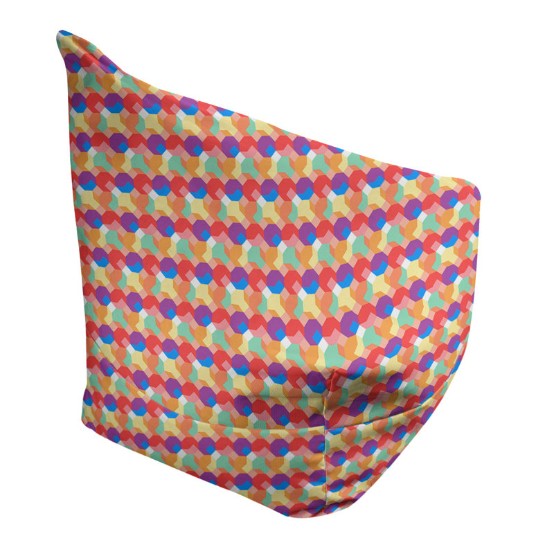 Sac de pois Kitterman, H 27 po x l 30 po x P 25 po, Pouf fauteuil, Orange
