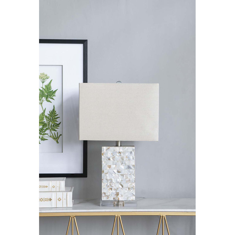 Lampe de bureau nacrée 23 po