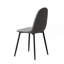 Ensemble de 4 chaises de salle à manger de cuisine modernes, sièges rembourrés en lin et pieds de table robustes en métal noir