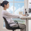 Chaise de bureau avec roulettes Chaise de travail Siège pivotant réglable avec accoudoirs fixes en similicuir et chaises de bureau pour bureau personnel-523860941
