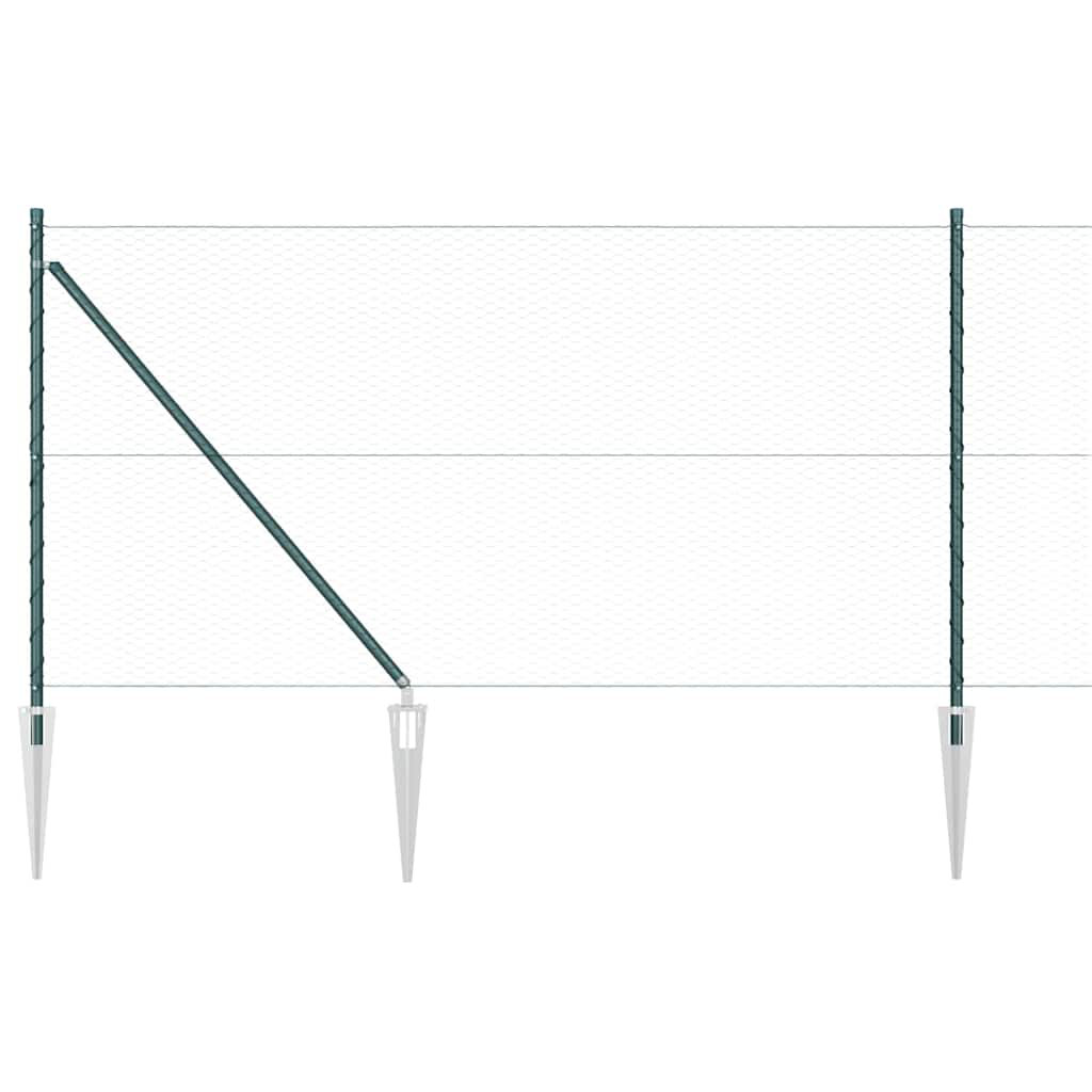 Vidaxl Fence With Posts PVC-Coated Steel