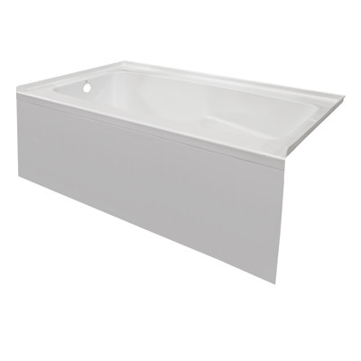 60" x 30" Above Floor Rough-In Soaking Acrylic Bathtub
