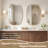 Oval Bathroom Vanity Mirror with Brushed Aluminum Alloy Frame, Decorative Wall Mirror, Horizontal or Vertical Mount for Bathroom, Bedroom, Living Room, Entryway-1423905675-1423905664
