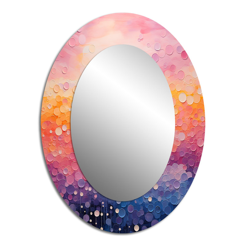 Miroir mural Blush Horizon I - rose, 40 po x 30 po