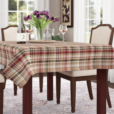 Bridgecliff Paid 100% Cotton Tablecloth