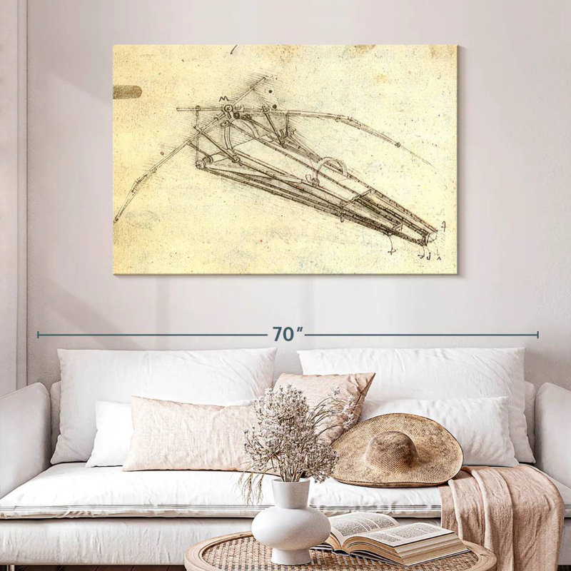 Laelle Design For A Flying Machine, 32" H x 48" W