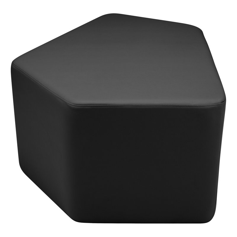 Tabouret Communedi Structuré de Learniture, H 18 po x l 39 po x P 28 po, Non, Noir