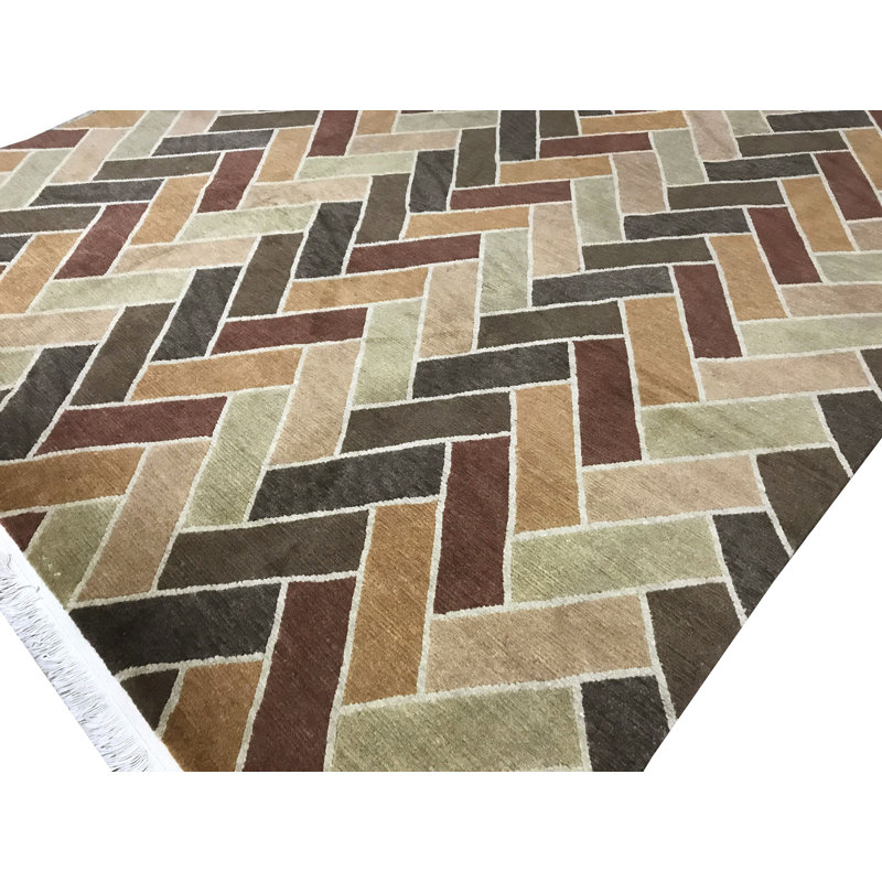 Tibetan Wool Chevron Area Rug