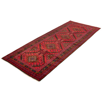 Ced One-of-a-Kind 4'10" X 12'1" 1990s Runner Wool Area Rug in