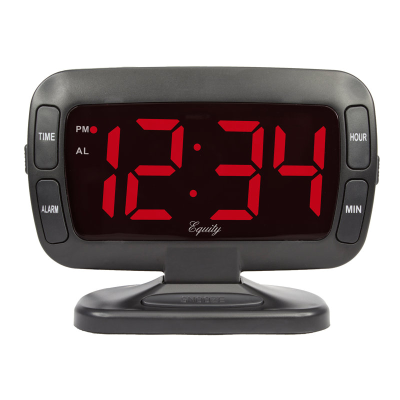 Digital Electric Alarm Tabletop Clock in Black