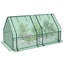 Mini Greenhouse with Roll-up Windows, Garden Greenhouse with Metal Frame, 140g/m² PE Cover, 4 Ground Pegs, 180x90x90cm-131377984