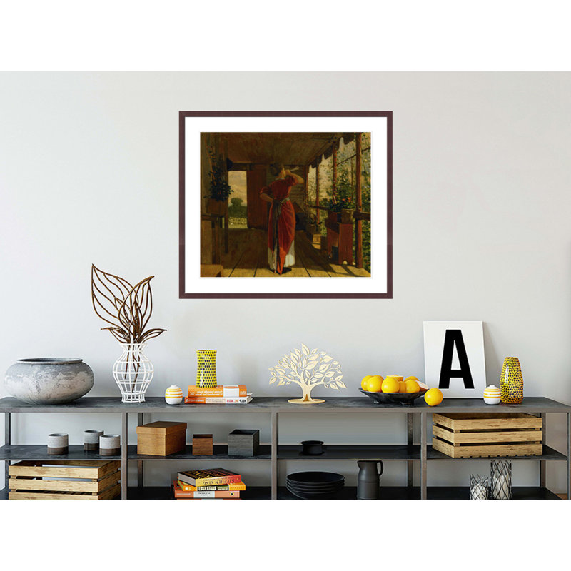 The Dinner Horn by Winslow Homer -Framed Giclee Print, H 33,5 po x l 38,05 po