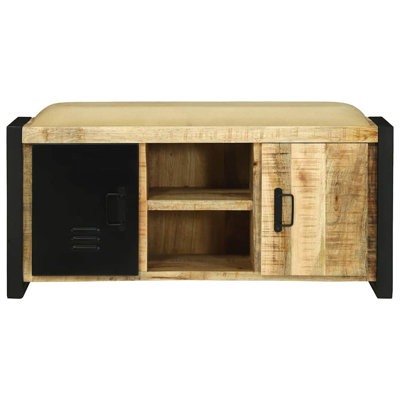 Solid Wood Storage Bench