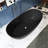 65 Inch Oval Artificial Stone Solid Surface Freestanding Bathroom Bathtub
