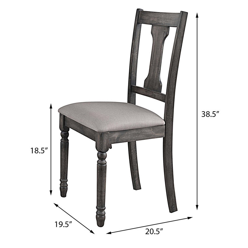 Chaises de salle à manger à dossier ouvert, ensemble de 2