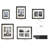 Beveled Picture Frame - Set of 4 with Mat