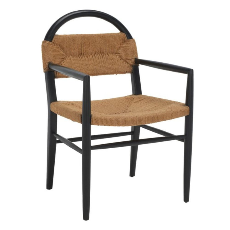 Fauteuil de salle à manger Farley, Sungkai noir