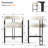 Rienna Set of 3 Mdern 24" Upholstered Velvet Solid back Counter Stool-102834336