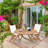 Cosper Round Teak Folding Outdoor Dining Table , in. W in. D-26610894
