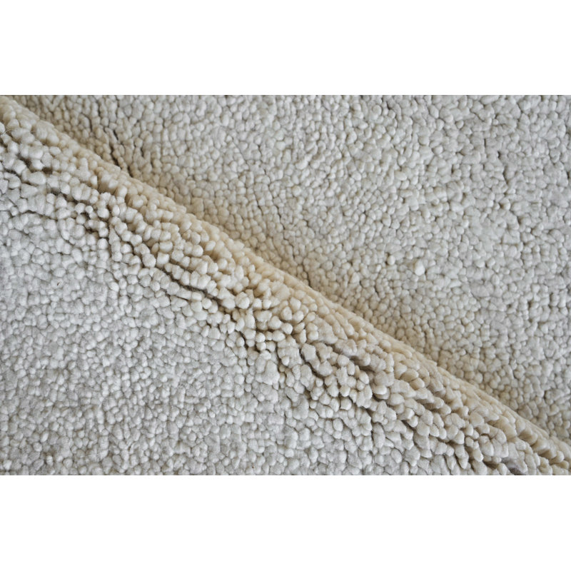 Merino Wool Area Rug in Beige, Rectangle 8' x 10'