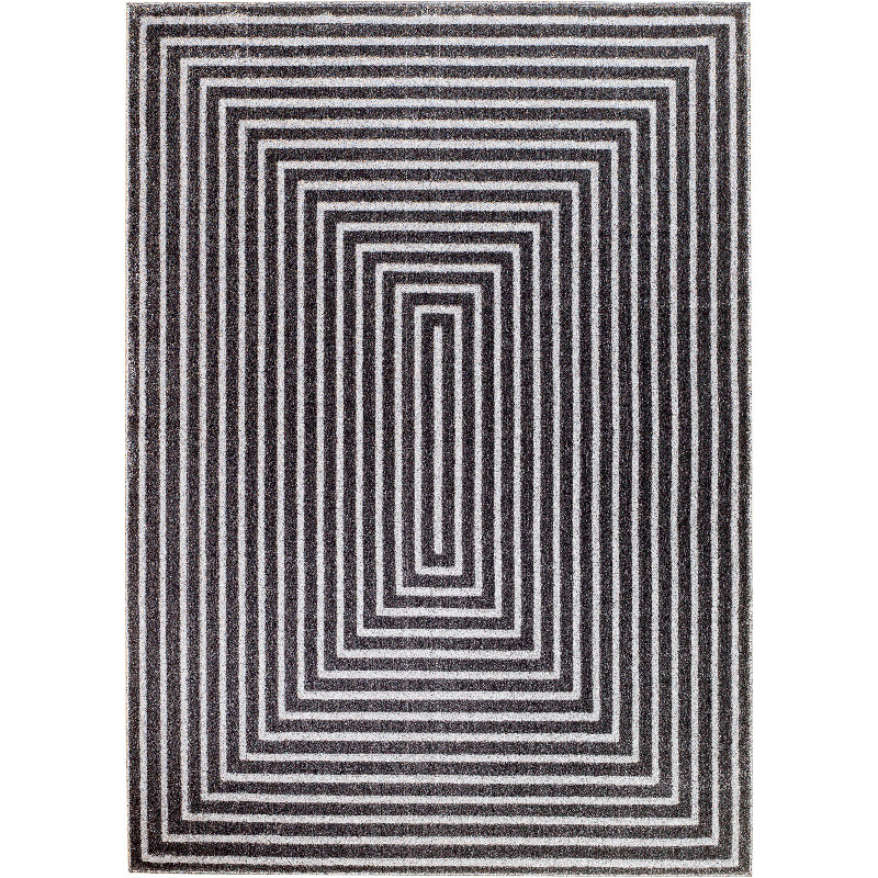 Hudak Geometric Indoor Rug, Rectangle 5' x 7'