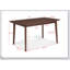 Ensemble de salle à manger de style Mid-Century moderne 6 pièces avec table rectangulaire, finition en bois chaleureux, chaises rembourrées et banc, parfait pour une salle à manger confortable et élégante