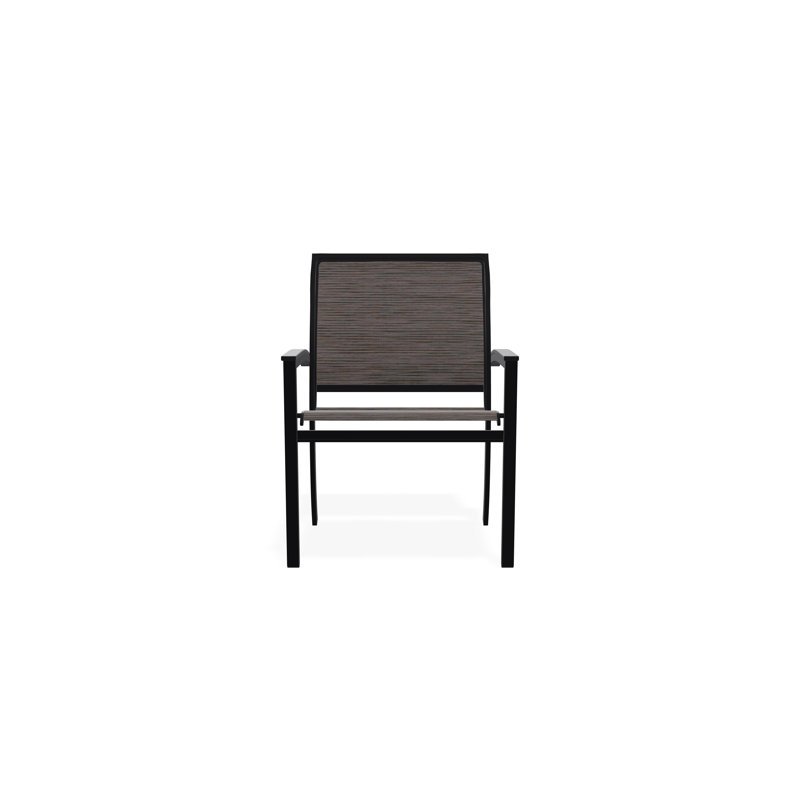Chaise de café empilable en aluminium Bazza, James, Noir