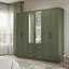 Cleverton 6 Door 3 Drawer Wardrobe with Mirror-121039466