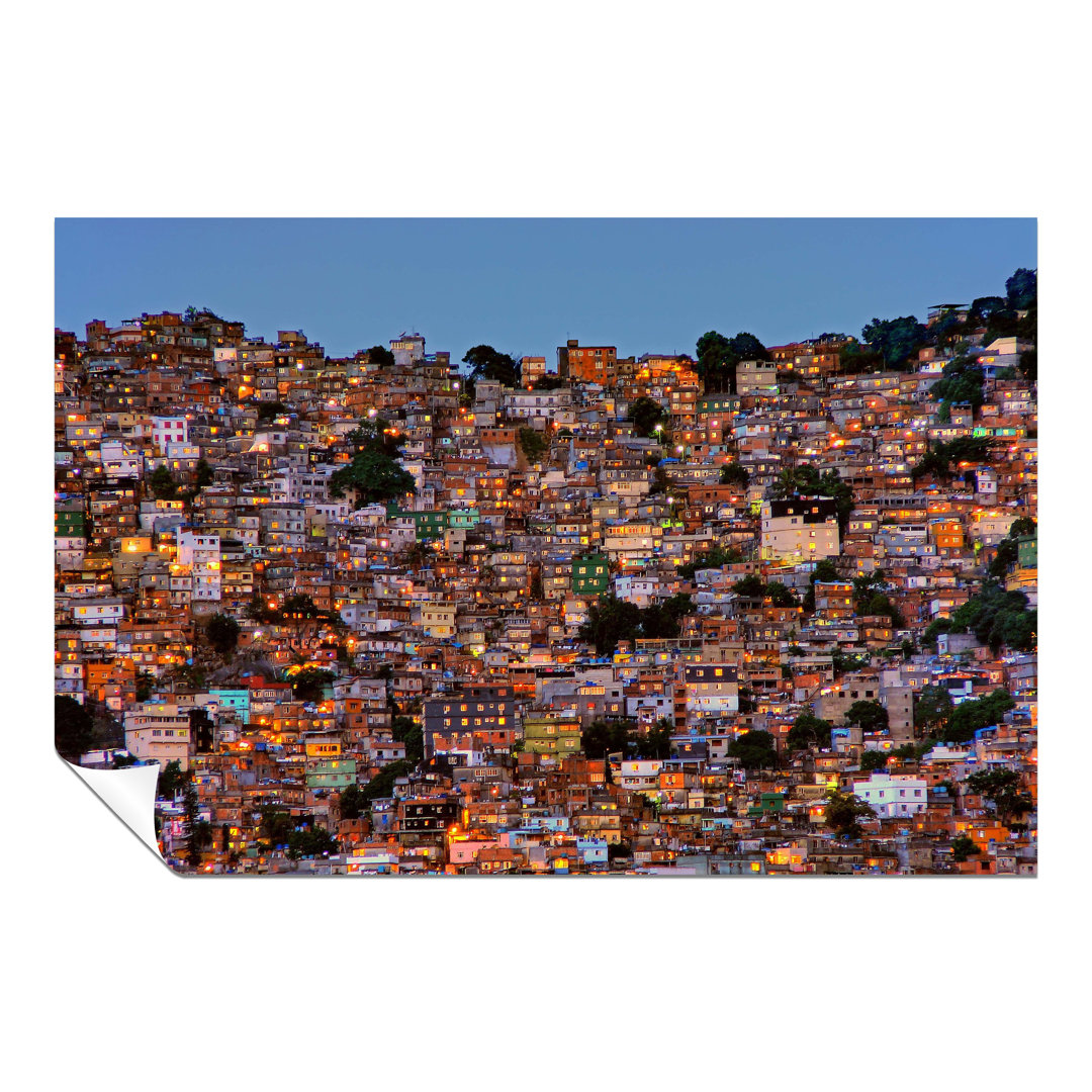 Rio De Janeiro Favela Sunset - Wrapped Canvas Print