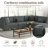Seemab 120.6" W Corduroy Upholstered Modular Sectional-1130684588