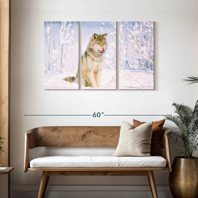 Brampt Feral Timber Wolf, 28" H x 45" W