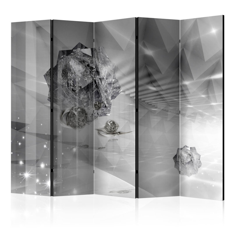 Abstract Greyness Room Divider, 5