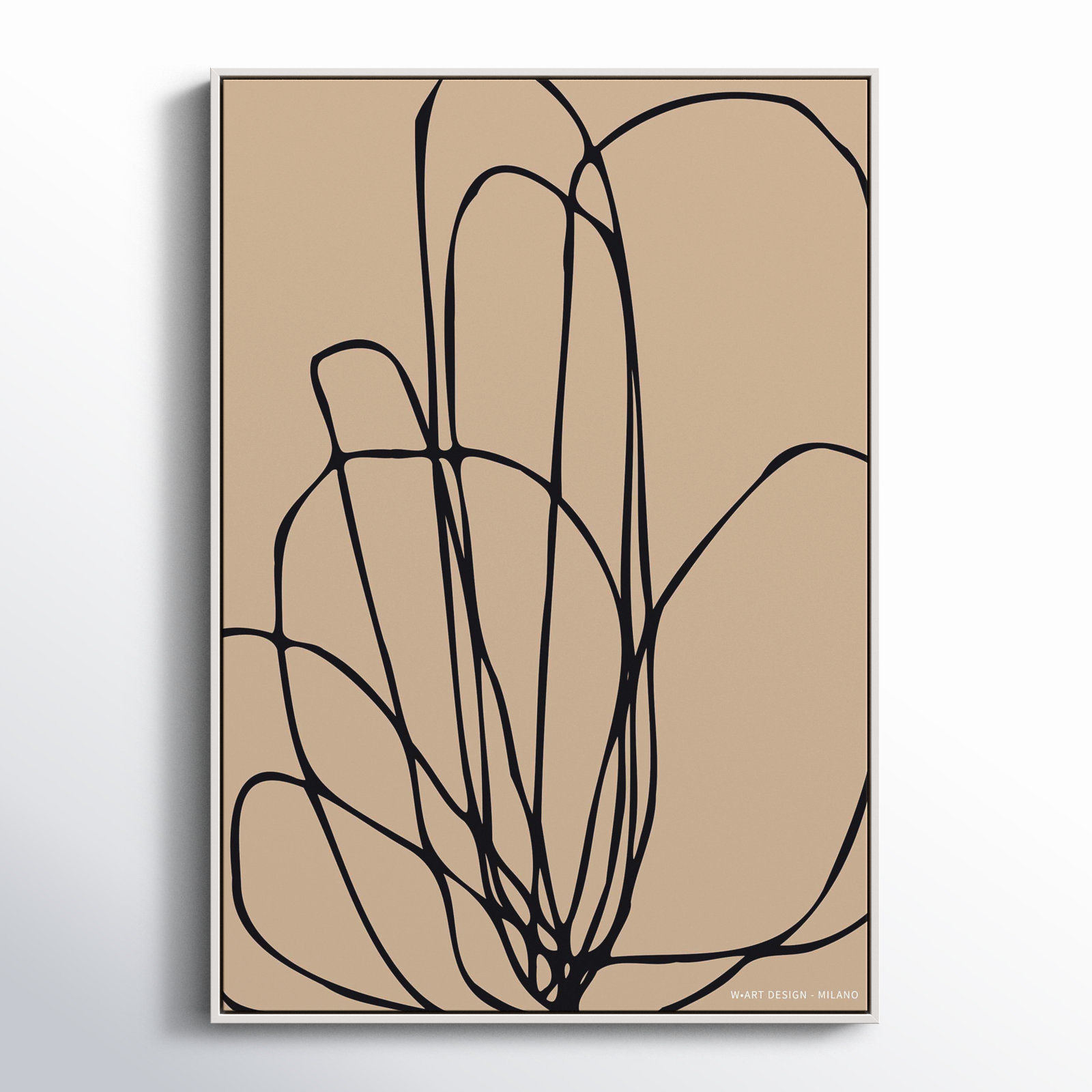 Julieta "Tracings 3" Print by Romina Gadler, 20" H x 14" W x 1.25" D, Black Framed Canvas