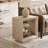 Farmhouse End Table With Open Cube Geometric Frame -1172642950