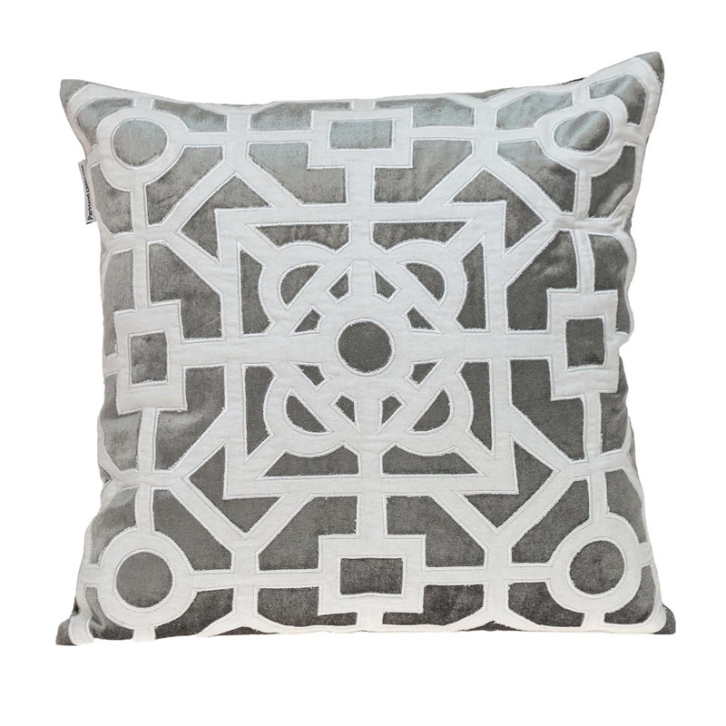 Parkland Collection Hazel Transitional Gray Throw Pillow, Gray