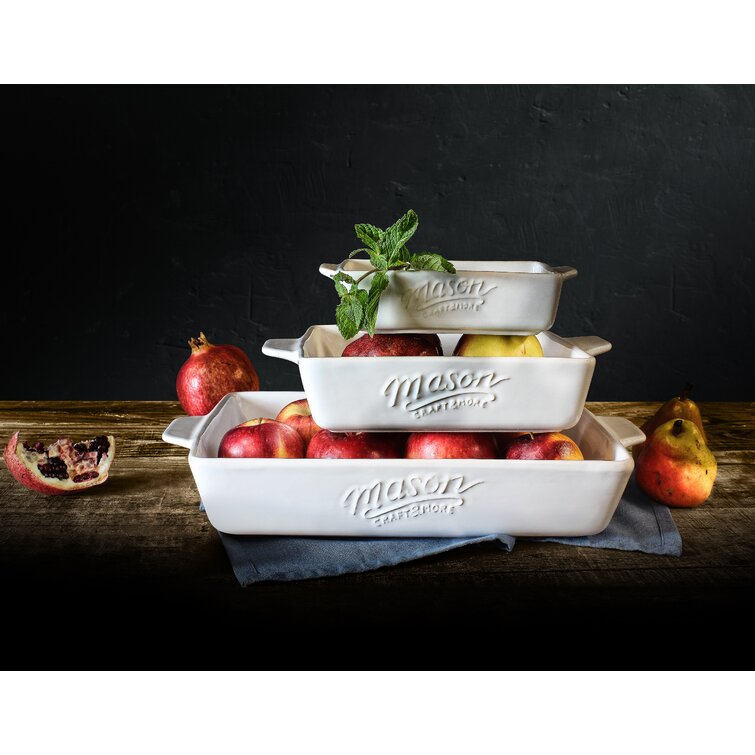 Mason Craft More Jar Ceramic Measuring Cups Set of 4 PC White Stoneware  Kitchen