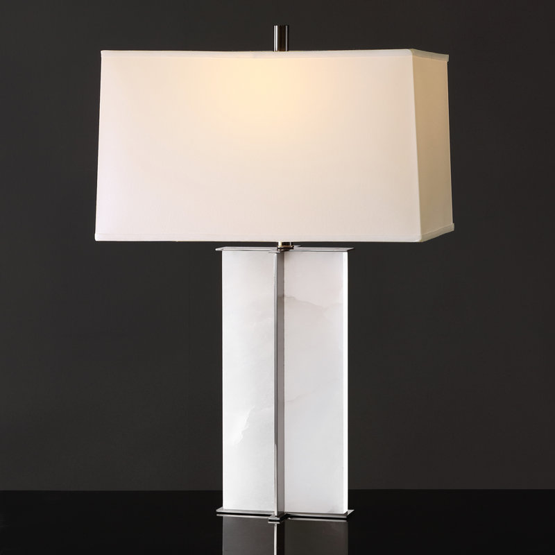 Pulcherie Table Lamp, White/Black