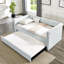 Lit de jour simple moderne gris avec fonction coulissante et option de revêtement utilitaire