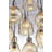 Nickelson 8 - Light Antique Black Cognac Glass Cluster Bell Pendant