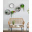 Pot de fleurs mural rond en métal, 5 pièces